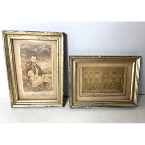 Antique Photos in Frames Ulysses Grant  & The 1868 Supreme Court